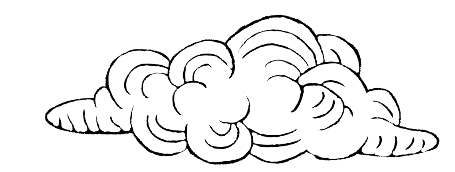 drawing of a cloud